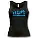 FECHTEN EVOLUTION - Damen Tank Top Shirt Schwarz / Blau Gr. S