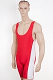 Wrestling Suit LYCRA - Red/White Shihan- X Large