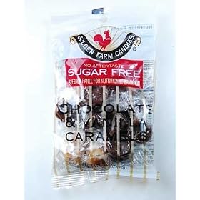 Golden Farm Candies , Sugar Free Caramels, Vanilla and Chocolate - 3.25 Oz Pack, 6 Packs by The Insulin Case Shop