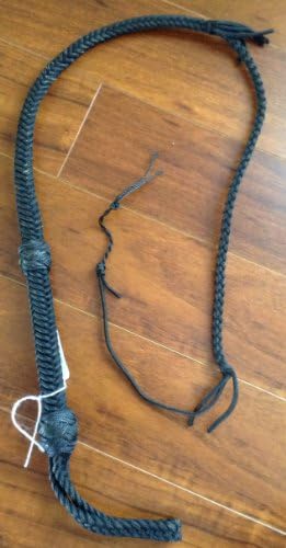 3 Foot Long 12 Plait Black NYLON Bullwhip Whips Bull Whip