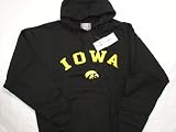 Iowa Hawkeyes Black Embroidered J.America Adult Hooded Sweatshirt