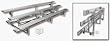 21' Tip N' Roll Bleachers with Double Foot Planks (2 Row)