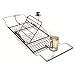 Present Time, Designer Bath Tub Caddy, Chrome (Holds Candle, Book and Champagne Glass)