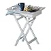 Elegant Shabby White Tv Television Breakfast Tray Stand