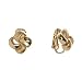 Jewelry : 18kt Gold over Sterling Silver Flower Swirl Rough + High Polish Clip On Earrings