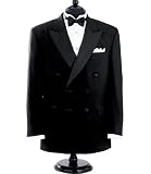 Black Double Breasted Tuxedo Jacket.
