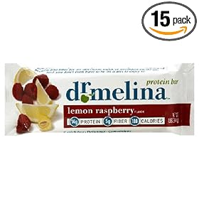 Dr. Melina Protein Bar, Lemon Raspberry, 1.58-Ounce Bars (Pack of 15)