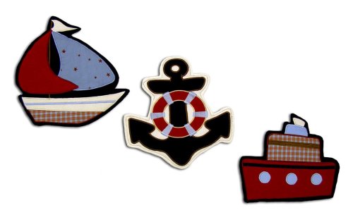 Nautica Kids 3 Piece Wall Hanging Jack