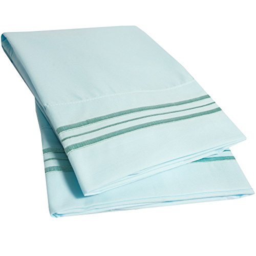 1500 Supreme Collection Pillowcase - King, 2 Count, light blue