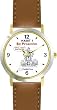 Habit 1 - Proactive Man (English Text) - DELUXE TWO-TONE WATCH from THE 7 HABITS - WATCH COLLECTION BY WATCHBUDDY&reg; - Arabic Numbers - Brown Leather Strap-Size-Children's Size-Small ( Boy's Size & Girl's Size )