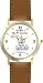 Habit 1 - Proactive Man (English Text) - DELUXE TWO-TONE WATCH from THE 7 HABITS - WATCH COLLECTION BY WATCHBUDDY&reg; - Arabic Numbers - Brown Leather Strap-Size-Women's Size-Small