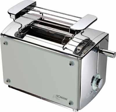 Bomann TA 1953 CB 2-Scheiben-Toaster edelstahl/glas