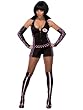 Sexy Trixie Costume Sexy Race Car Driver Costume Black Mini Dress