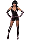 Sexy Trixie Costume Sexy Race Car Driver Costume Black Mini Dress