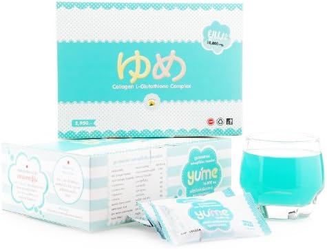 Collagen Yume 16000mg. Glutathione Plus Better Collagen up to 20 Times 10 Sachets. [Free for You Beauty Gift]