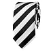 TopTie™ Unisex New Fashion Black & White College Stripe Skinny 2" inch Necktie