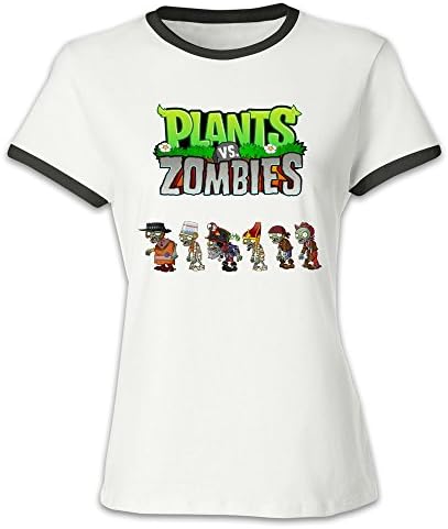 ETCHEN Women's Plants Vs. Zombies Custom Cool T Shirts Black XXL