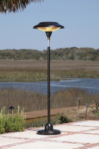 Hammer Tone Bronze Floor Standing Round Halogen Patio Heater