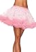 Leg Avenue Women's Layered Striped Petticoat, White/Light Pink, One Size