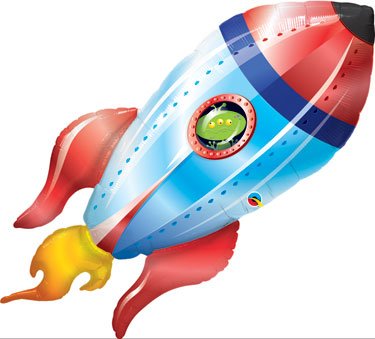 Alien Space Ship Mylar Balloon