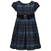 PD Girls' SS Plaid Dress Blue