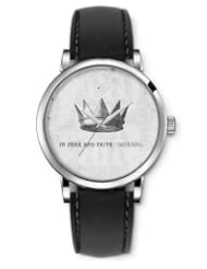 SPRAWL Aanalog Fashion Series Silver Ladies Watches of Genuine Black Leather Strap,Unique Wrist Watch for Women Girls Designed with silver crown