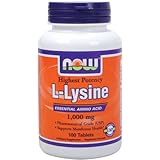 NOW Foods L-Lysine 1000mg, 100 Tablets
