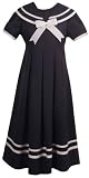 New Short Sleeve Navy White Nautical Dress ~ 7 to 16 Girls ~ Easter Sunday