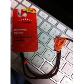 Click here to buy Kids Pals orange Owl eyewear eyeglass holder cord by lunettes.