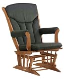 Dutailier Sleigh Glider - Evergreen Striped Velvet