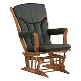Dutailier Sleigh Glider - Evergreen Striped Velvet by Dutailier