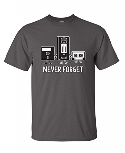 Never Forget Funny Retro Guys Music Men Funny T Shirt L Charcoal
