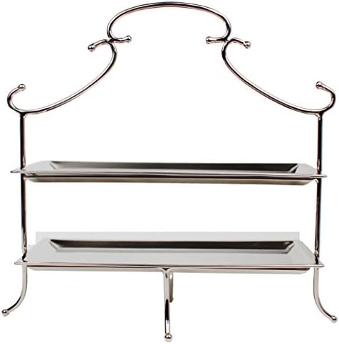 Society Chic 2 tier tiered trays on Stand Dessert, cup cake Pastry Display, dessert holder 15.5" x 5.5 x 14" Metal Display