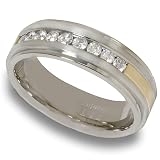 1/2ctw Men's Titanium and Diamond Ring Sz 11