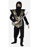Ninja Complete Child Costume Black/Gold