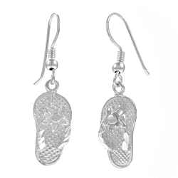 Sterling Silver Flip Flop Earrings