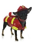 3PC Fireman Firefighter Cute Dog Holiday Pet Costume