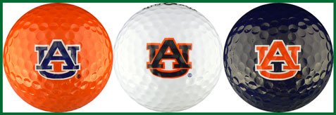 Auburn University Tigers Ncaa College Sports Golf Balls 3 Piece Gift Set