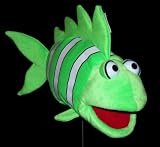 Neon Green Clown Fish Puppet 21 Blacklight & Daytime
