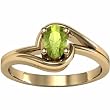 14K Yellow Gold Peridot Ring