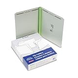 2-Fastener Pressboard Folder, 2 Exp, Straight Tab, 25 Pt, Letter, Green, 25/Box ESS17180