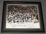 Pittsburgh Penguins 2008-09 Stanley Cup Team Signed Framed 16x20 Photo JSA
