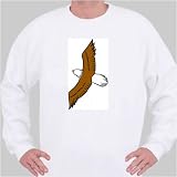 Sweatshirt with bald, flying, eagle, wings, predator