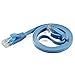 Hexagon Network - Ethernet Cable Cat6 Flat 3ft Blue, Network Cable Cat 6 Flat Slim Ethernet Patch Cable, Internet Cable with Snagless RJ45 Connectors - 3 Feet Blue