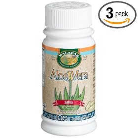Malabar Aloe Vera Dietary Supplement, 100-Count Capsules (Pack of 3)