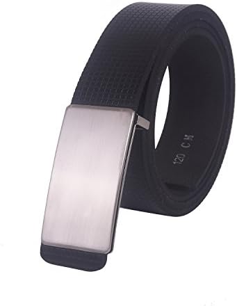 CrystalMX Men's Fashion Leather Flat Smooth Buckle Belt