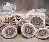 Monogram: R - Thirstystone Sandstone Coaster Set
