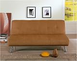 ONE NEW CONTEMPORARY MICROFIBER SOFA BED, #7211, BROWN