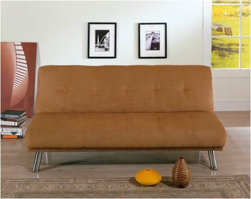 ONE NEW CONTEMPORARY MICROFIBER SOFA BED, #7211, BROWN