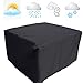 FLR 46x46x29in Patio Table Cover Square Black Waterproof Outdoor Dinner Protector Dust-Proof Table Desk Cover Furniture Covers with Storage Bags for Garden Outdoor Indoor Furniture Table